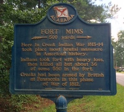 Fort Mims Marker image. Click for full size.