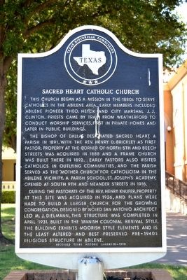 Sacred Heart Catholic Church Marker image. Click for full size.