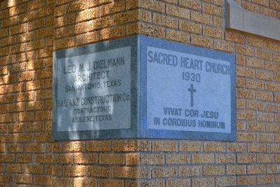 Cornerstone of Sacred Heart Catholic Church image. Click for full size.