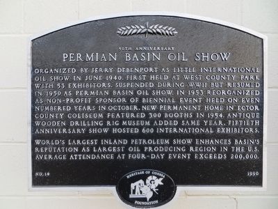 Permian Basin Oil Show Marker image. Click for full size.