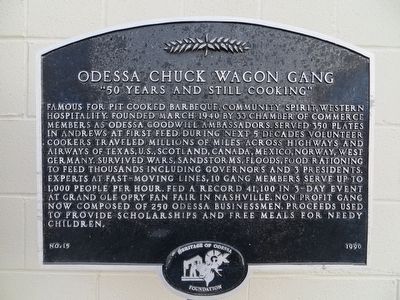 Odessa Chuck Wagon Gang Marker image. Click for full size.