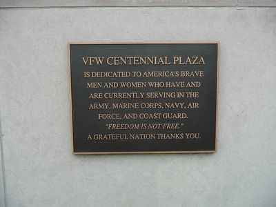 VFW Centennial Plaza Marker image. Click for full size.