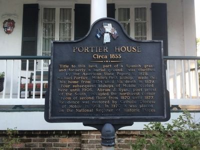 Portier House Marker image. Click for full size.