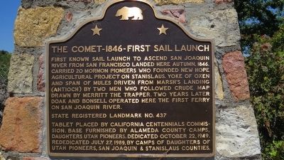 The Comet – 1846 – First Sail Launch Marker image. Click for full size.