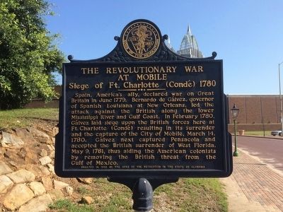 The Revolutionary War at Mobile Marker image. Click for full size.