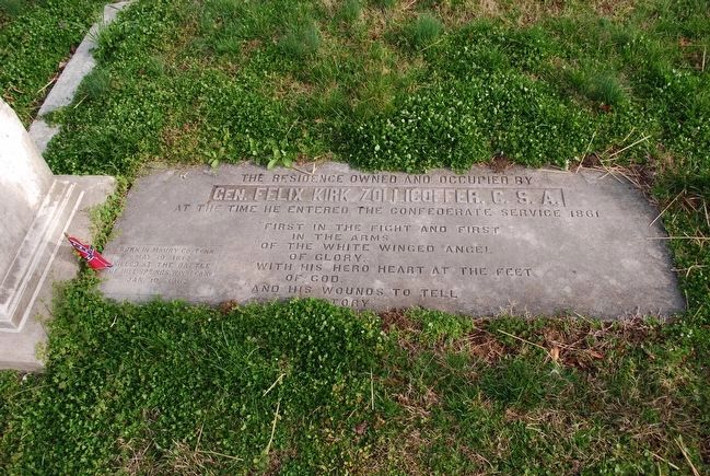 Felix K. Zollicoffer Grave image. Click for full size.
