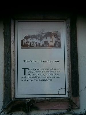 The Shane Townhouses Marker image. Click for full size.