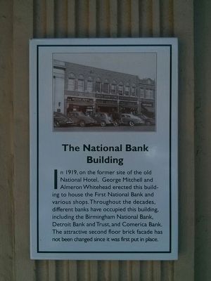 The National Bank Building Marker image. Click for full size.