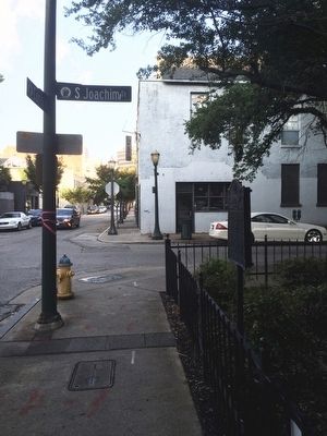 Intersection of Conti & Joachim Streets. image. Click for full size.
