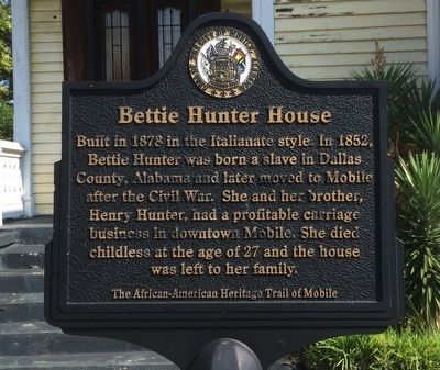 Bettie Hunter House Marker image. Click for full size.
