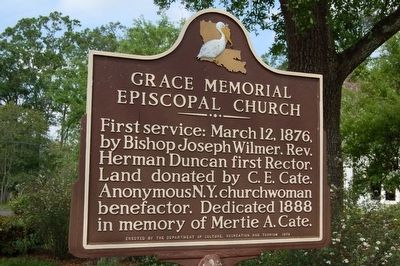 Grace Memorial Episcopal Church Marker image. Click for full size.