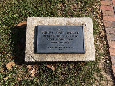Site of Mobile's First Theater Marker image. Click for full size.