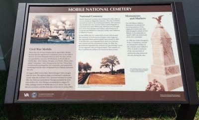 Interpretive marker about Magnolia National Cemetery. image. Click for full size.