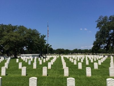 Memorials on far left among Civil War gravestones. image. Click for full size.