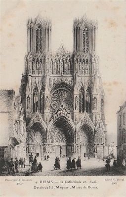 <i>Reims - La Cathdral en 1846</i> image. Click for full size.