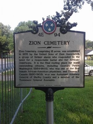 Zion Cemetery Marker image. Click for full size.