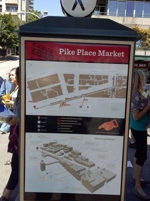 Plan of buildings and streets in Historic District (reverse side of marker). Click for full size. Plan of buildings and streets in Historic District (reverse side of marker) image. Click for full size.