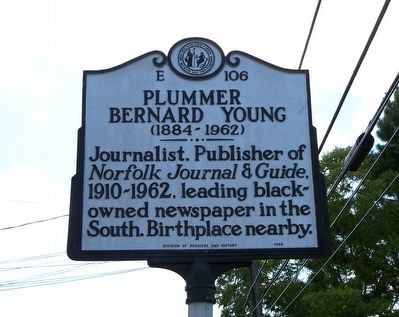 Plummer Bernard Young Marker. Click for full size. Plummer Bernard Young Marker image. Click for full size.