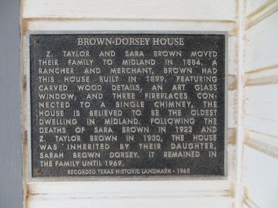 Brown-Dorsey House Marker image. Click for full size.