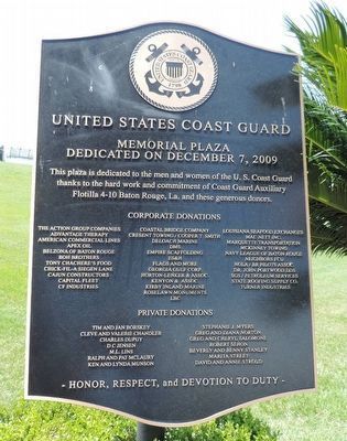 United States Coast Guard Memorial Plaza Marker image. Click for full size.