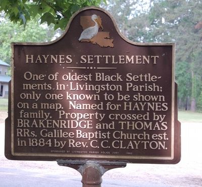 Haynes Settlement Marker image. Click for full size.