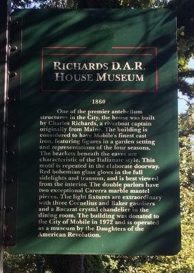 Richards D.A.R. House Museum Marker image. Click for full size.