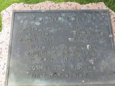 Midland County Marker image. Click for full size.
