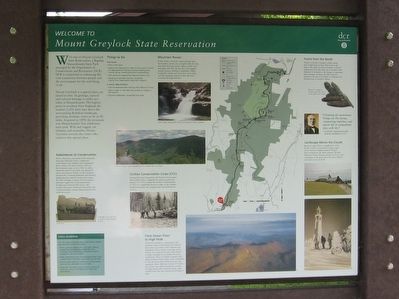 Welcome to Mount Greylock State Reservation Marker image. Click for full size.