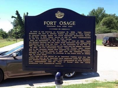 Fort Osage Marker image. Click for full size.