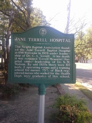 Jane Terrell Hospital Marker image. Click for full size.