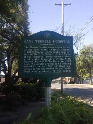Jane Terrell Hospital Marker image. Click for full size.
