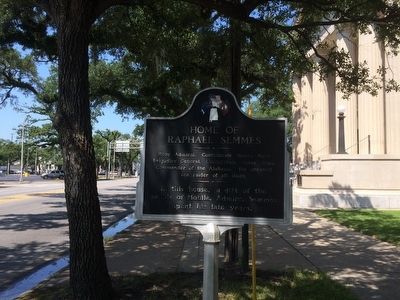 View of marker looking west on Government Street. image. Click for full size.