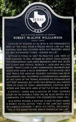 Robert McAlpin Williamson Marker image. Click for full size.