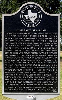 Juan Davis Bradburn Marker image. Click for full size.