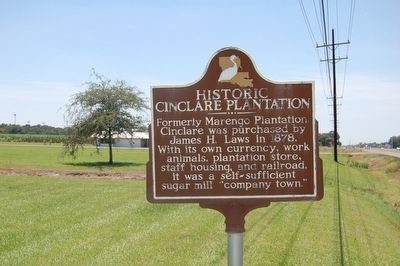 Historic Cinclare Plantation Marker image. Click for full size.