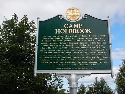 Camp Holbrook Marker image. Click for full size.
