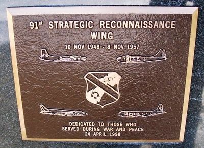 91st Strategic Reconnaissance Wing Marker image. Click for full size.
