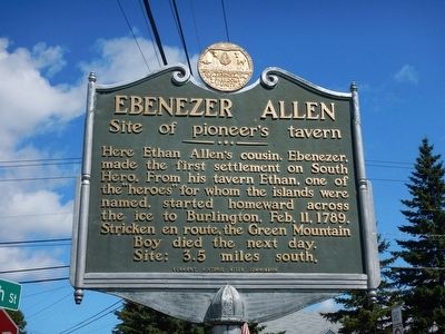 Ebenezer Allen Marker image. Click for full size.