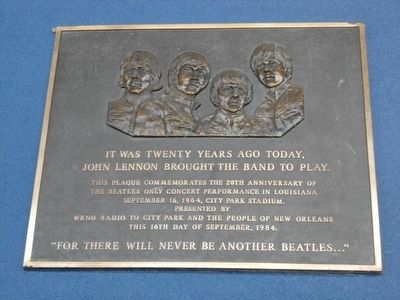 Beatles Only Concert Performance in Louisiana Marker image. Click for full size.