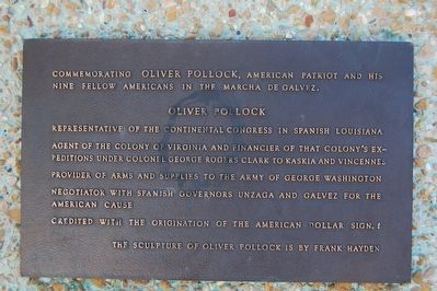 Oliver Pollock Marker image. Click for full size.