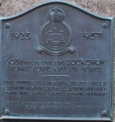 603 (City of Edinburgh) Squadron Marker. Click for full size. 603 (City of Edinburgh) Squadron Marker image. Click for full size.