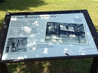 "I Have Wrestled With Poverty" Marker. Click for full size. "I Have Wrestled With Poverty" Marker image. Click for full size.