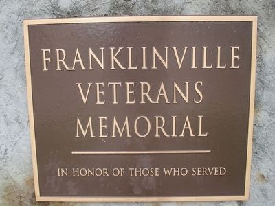 Franklinville Veterans Memorial. Click for full size. Franklinville Veterans Memorial image. Click for full size.