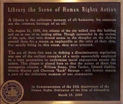 Library the Scene of Human Rights Action image. Click for full size.