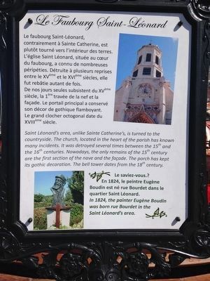 Le Faubourg Saint-L�onard Marker image. Click for full size.