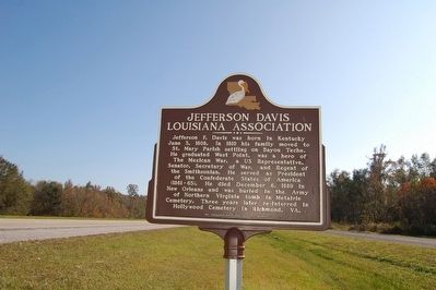 Jefferson Davis Louisiana Association Marker. Click for full size. Jefferson Davis Louisiana Association Marker image. Click for full size.