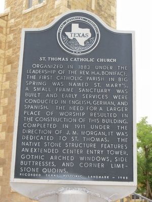 St. Thomas Catholic Church Marker image. Click for full size.