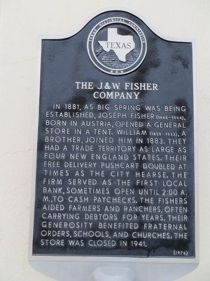 The J. & W. Fisher Company Marker image. Click for full size.