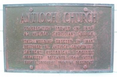 Antioch Church Marker. Click for full size. Antioch Church Marker image. Click for full size.