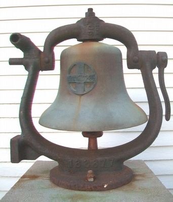 Santa Fe Locomotive Bell at Antioch Church. Click for full size. Santa Fe Locomotive Bell at Antioch Church image. Click for full size.